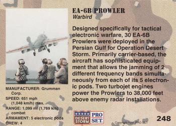 1991 Pro Set Desert Storm #248 EA-6B Prowler Back