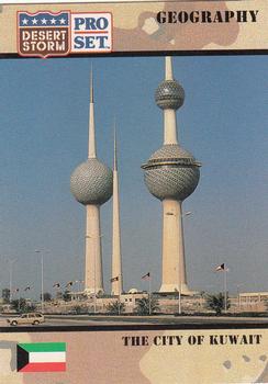1991 Pro Set Desert Storm #32 The City of Kuwait Front