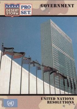 1991 Pro Set Desert Storm #98 United Nations Resolutions Front
