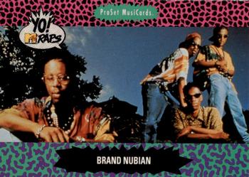 1991 Pro Set Yo! MTV Raps #106 Brand Nubian Front