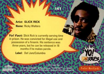 1991 Pro Set Yo! MTV Raps #141 Slick Rick Back