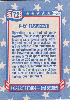 1991 Topps Desert Storm #172 E-2C Hawkeye Back