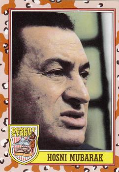 1991 Topps Desert Storm #184 Hosni Mubarak Front