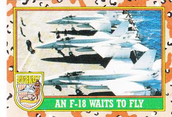 1991 Topps Desert Storm #29 An F-18 Waits To Fly Front