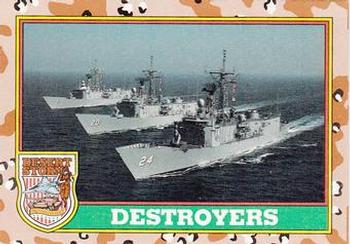 1991 Topps Desert Storm #58 Destroyers Front