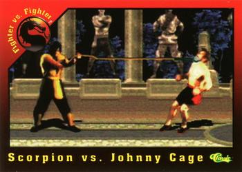 1994 Classic Mortal Kombat Series 1 #17 Scorpion vs. Johnny Cage Front