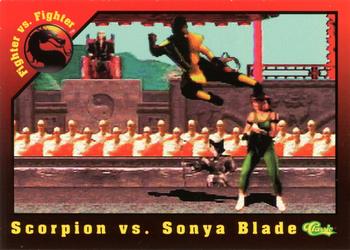 1994 Classic Mortal Kombat Series 1 #18 Scorpion vs. Sonya Blade Front