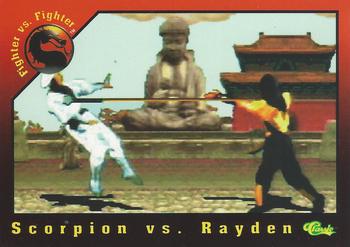1994 Classic Mortal Kombat Series 1 #21 Scorpion vs. Rayden Front