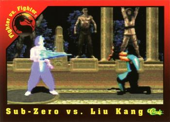 1994 Classic Mortal Kombat Series 1 #34 Sub-Zero vs. Liu Kang Front