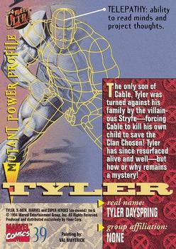 1994 Ultra X-Men #39 Tyler Back