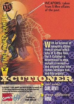 1994 Ultra X-Men #69 X-Cutioner Back