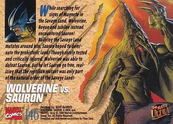 1994 Ultra X-Men #146 Wolverine vs. Sauron Back