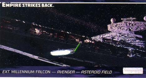 1995 Topps Widevision Star Wars: The Empire Strikes Back #76 Ext. Millennium Falcon - Avenger - Asteroid Field Front