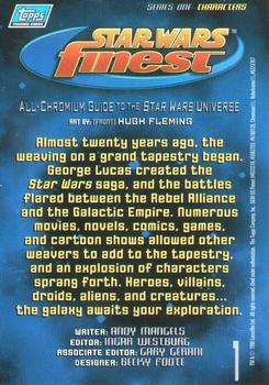 1996 Finest Star Wars #1 Title Card Back