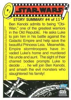 1999 Topps Chrome Archives Star Wars #9 Ben Kenobi Rescues Luke! Back