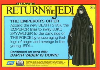 1999 Topps Chrome Archives Star Wars #85 The Emperor's Offer Back