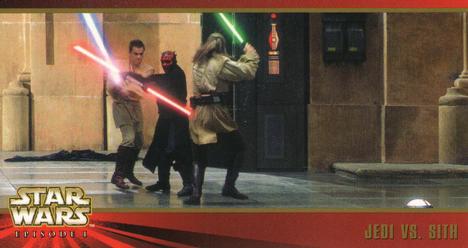 1999 Topps Widevision Star Wars: Episode I #74 Jedi vs. Sith Front