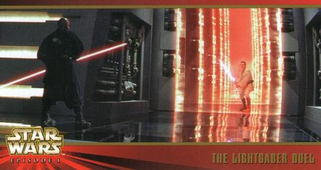 1999 Topps Widevision Star Wars: Episode I #78 The Lightsaber Duel Front