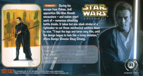 1999 Topps Widevision Star Wars: Episode I Series 2 #33 Cutting Down Battle Droids Back
