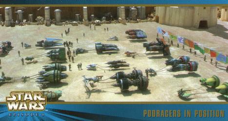 1999 Topps Widevision Star Wars: Episode I Series 2 #39 Podracers In Position Front