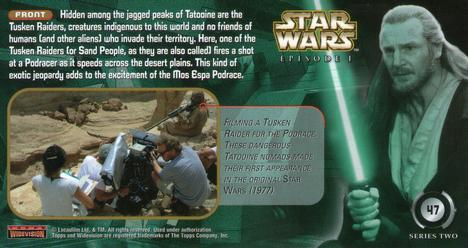 1999 Topps Widevision Star Wars: Episode I Series 2 #47 Beware Of Tusken Raiders Back