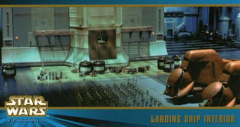 1999 Topps Widevision Star Wars: Episode I Series 2 #23 Landing Ship Interior Front