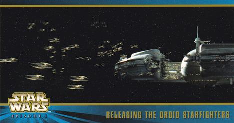 1999 Topps Widevision Star Wars: Episode I Series 2 #67 Releasing The Droid Starfighters Front