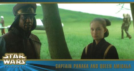 1999 Topps Widevision Star Wars: Episode I Series 2 #6 Captain Panaka And Queen Amidala Front