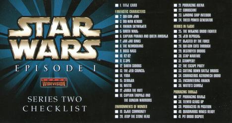 1999 Topps Widevision Star Wars: Episode I Series 2 #80 Checklist Front