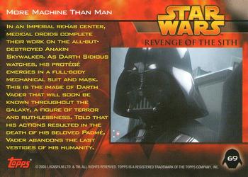 2005 Topps Star Wars Revenge of the Sith #69 More Machine Than Man Back