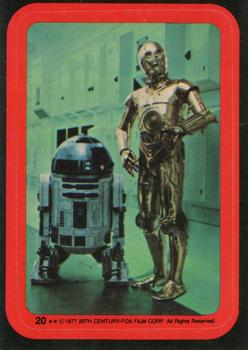 1977 Topps Star Wars - Stickers #20 R2-D2 and C-3PO Front