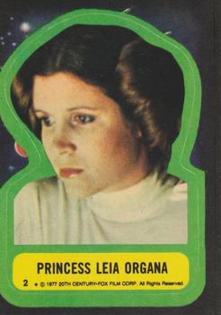 1977 Topps Star Wars - Stickers #2 Princess Leia Organa Front
