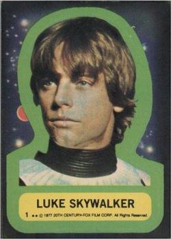 1977 Topps Star Wars - Stickers #1 Luke Skywalker Front