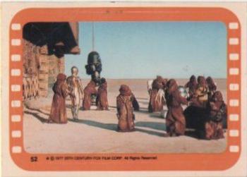 1977 Topps Star Wars - Stickers #52 The Jawas ready their new merchandise Front