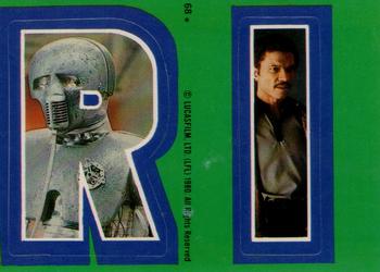 1980 Topps Star Wars: The Empire Strikes Back - Stickers #68 R I Front