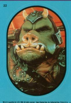 1983 Topps Star Wars: Return of the Jedi - Stickers #22 Gamorrean Guard Front