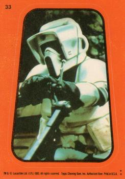 1983 Topps Star Wars: Return of the Jedi - Stickers #33 Biker Scout Front
