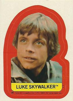 1983 Topps Star Wars: Return of the Jedi - Stickers #35 Luke Skywalker Front