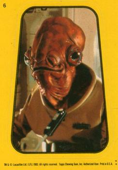 1983 Topps Star Wars: Return of the Jedi - Stickers #6 Admiral Ackbar Front