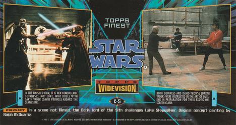 1995 Topps Widevision Star Wars - Finest Chromium #C-5 Lightsaber battle Back