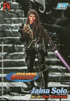 1996 Finest Star Wars - Embossed Foil #F4 Jaina Solo Back