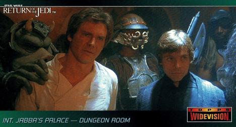 1996 Topps Widevision Star Wars: Return of the Jedi - Promos #P1 Han, Luke & Lando Front