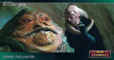 1996 Topps Widevision Star Wars: Return of the Jedi - Promos #P5 Jabba the Hutt and Bib Fortuna Front