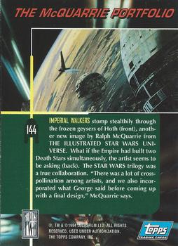 1994 Topps Star Wars Galaxy Series 2 #144 Imperial Walkers Back