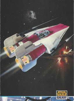 1994 Topps Star Wars Galaxy Series 2 #198 The A-Wing Fighter Front