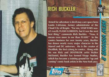 1994 Topps Star Wars Galaxy Series 2 #216 Rich Buckler Back