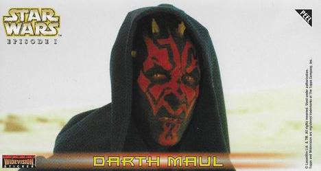 1999 Topps Widevision Star Wars: Episode I - Stickers #S11 Darth Maul Front