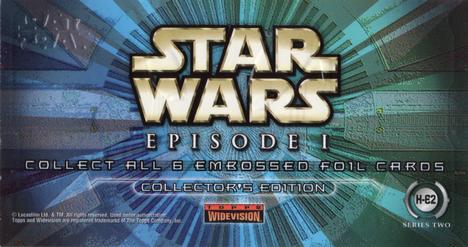 1999 Topps Widevision Star Wars: Episode I Series 2 - Embossed Foil #H-E2 Battle Droids - Hobby Back
