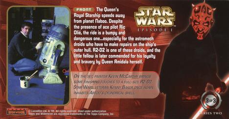 1999 Topps Widevision Star Wars: Episode I Series 2 - Oversized #3 Courageous Astromech Droid Back