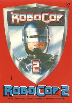 1990 Topps RoboCop 2 - Stickers #1 Robocop Front